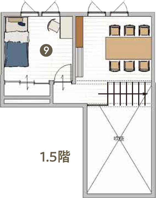 間取り図 1.5階